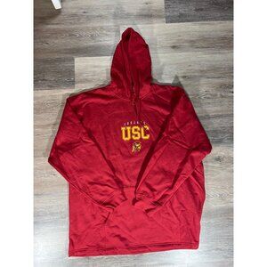 Vintage USC Trojans Red Hoodie Sweatshirt 2XL A4